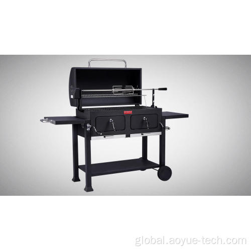 Portable Barbecue Charcoal Outdoor Grill Outdoor Large Multifunction Trolley Smoker Charcoal BBQ Gril Factory